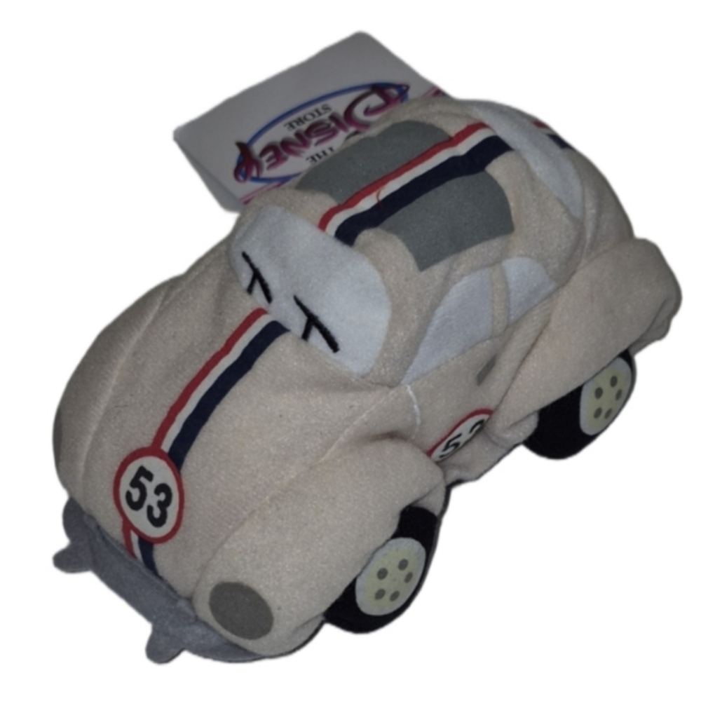 90s The Disney Store Bean Bag Plush Herbie The Love Bug Racing Car Vintage